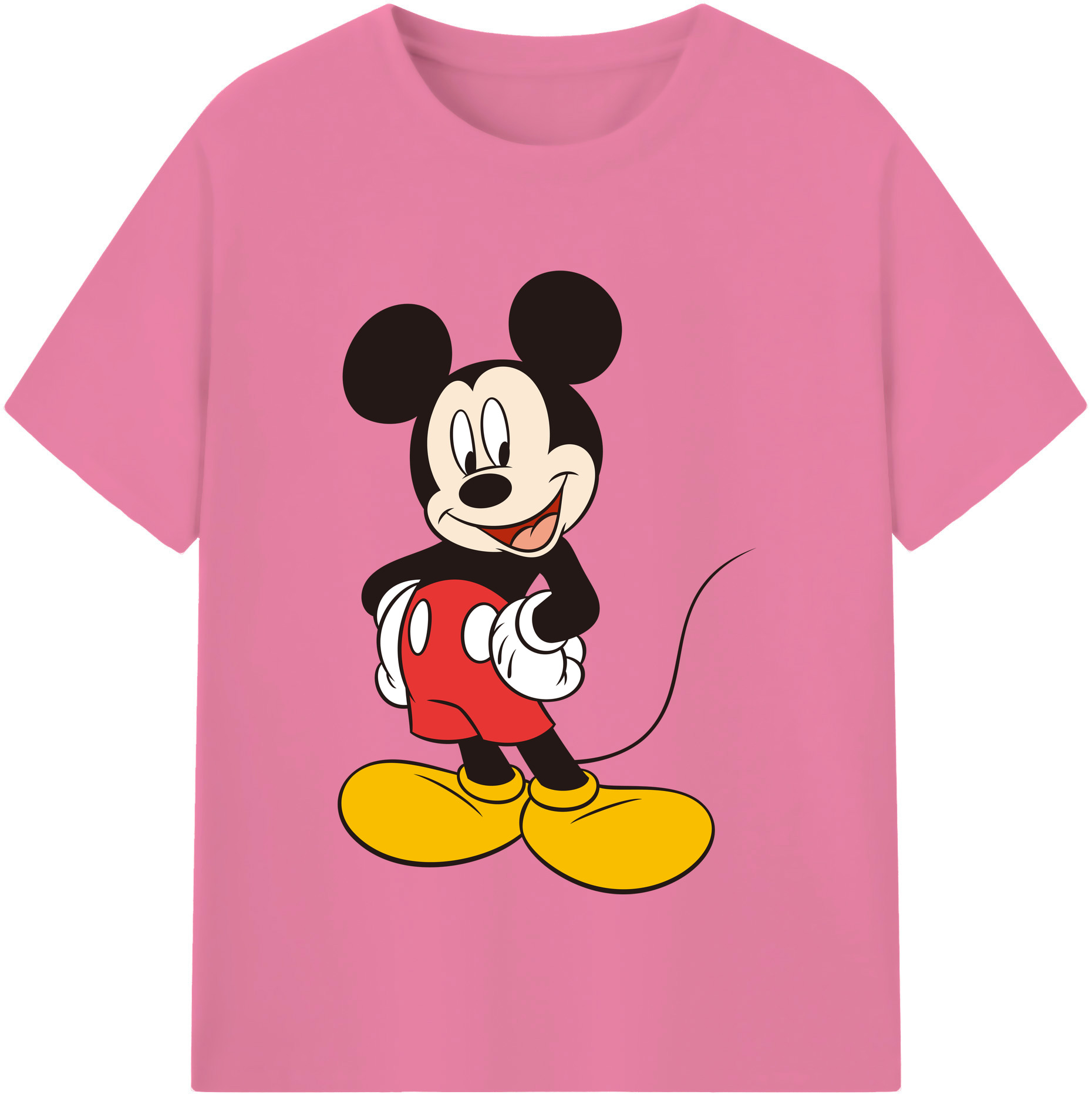 （画像用） ミッキーマウス Mickey Mouse 綿100％半袖Tシャツ（フロントプリント）